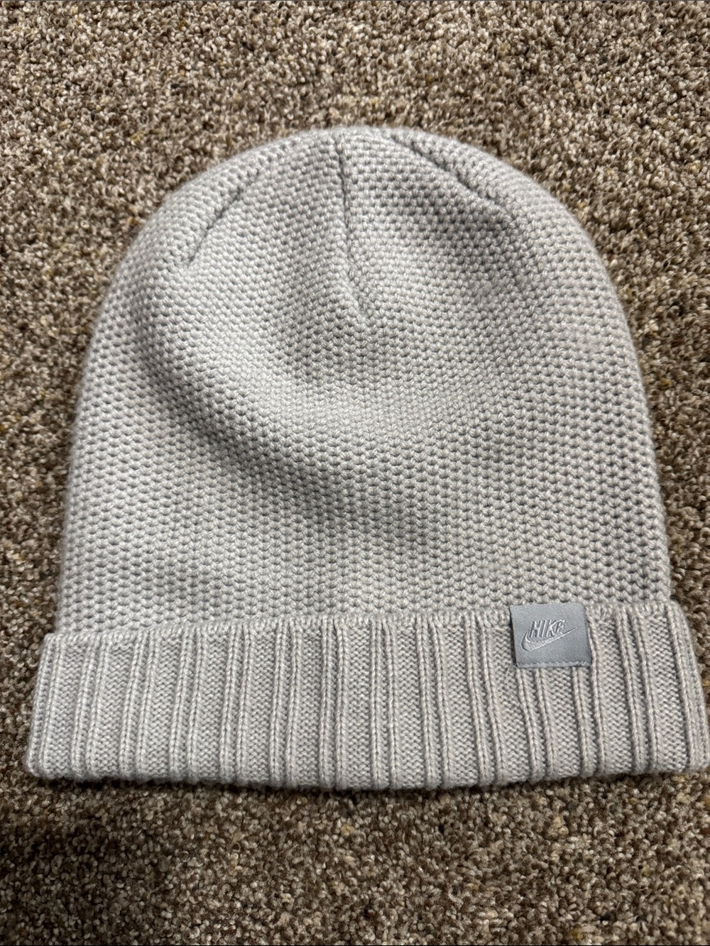 Nike Light Gray Knit Beanie